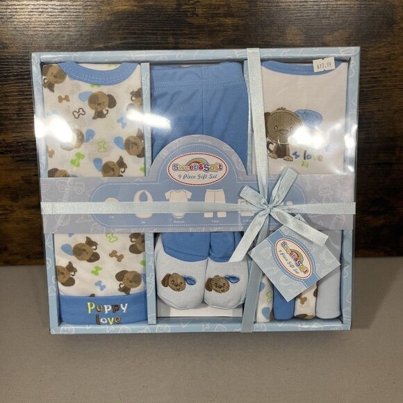 Unbranded Matching Sets 9 Pc Piece Baby Boy Blue Gift Set Baby Gift